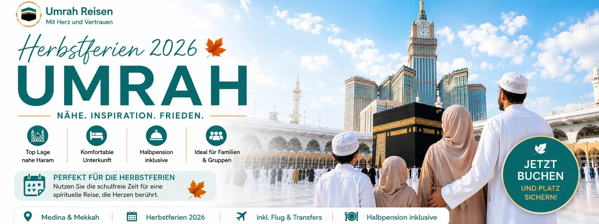 10 Tage Umrah Gruppe Herbst Halbpension